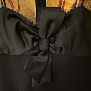 NWOT Maggie London Elegant Black Cocktail Dress with bow front